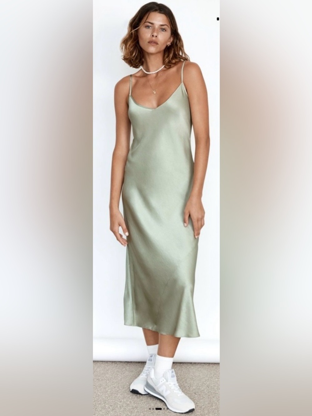 Wilfred Sage The Only Slip Maxi Dress with V-Neck